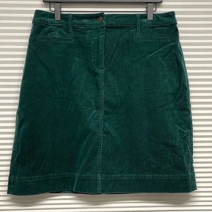 10 // Talbots NWT Green Corduroy Mini Skirt